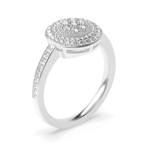 4 Prong Round Radiancestream Side Stone Engagement Rings