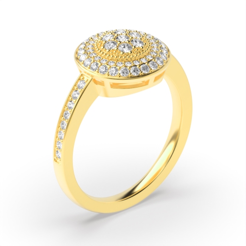 4 Prong Round Yellow Gold Radiancestream Engagement Rings