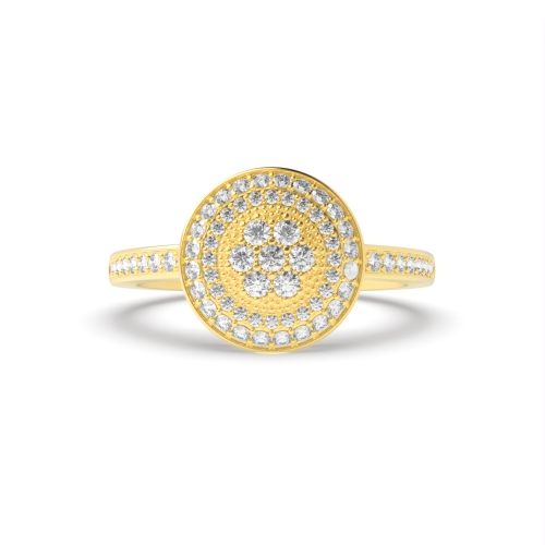 4 Prong Round Yellow Gold Radiancestream Engagement Rings
