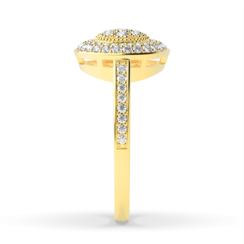 4 Prong Round Yellow Gold Radiancestream Engagement Rings