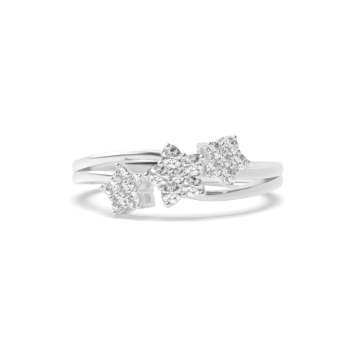 4 Prong Round Stellar Cluster Engagement Rings