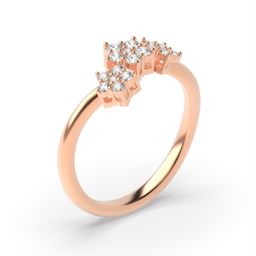 4 Prong Round Rose Gold Gleam Engagement Rings