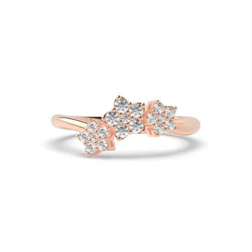 4 Prong Round Rose Gold Gleam Engagement Rings