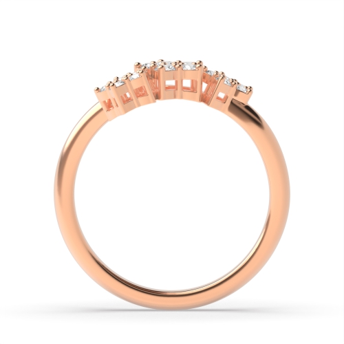 4 Prong Round Rose Gold Gleam Engagement Rings