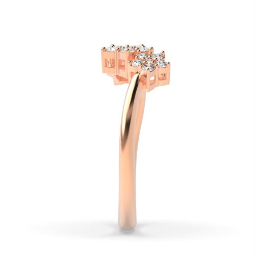 4 Prong Round Rose Gold Gleam Engagement Rings