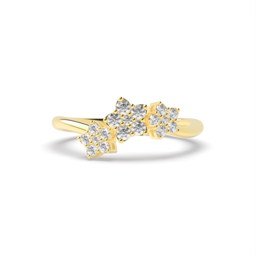 4 Prong Round Yellow Gold Gleam Engagement Rings