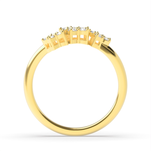 4 Prong Round Yellow Gold Gleam Engagement Rings
