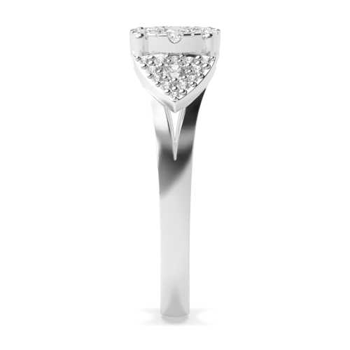 4 Prong Round Flower Moissanite Engagement Rings