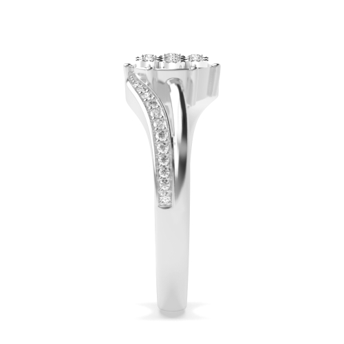 4 Prong Round Revered Moissanite Engagement Rings