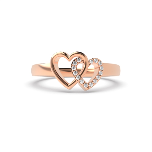 4 Prong Round Rose Gold Coronnet Unusual Engagement Rings