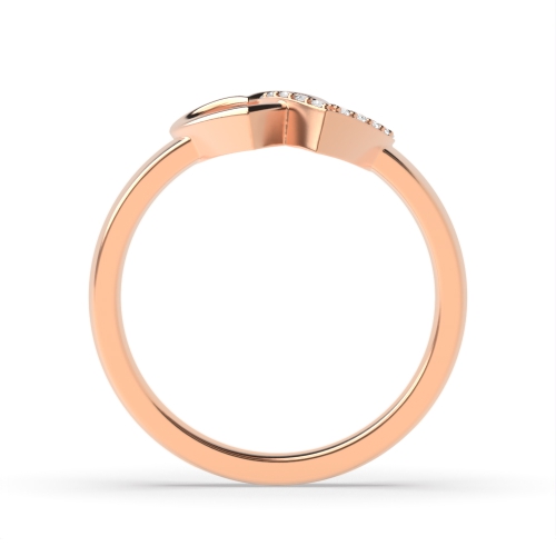 4 Prong Round Rose Gold Coronnet Unusual Engagement Rings