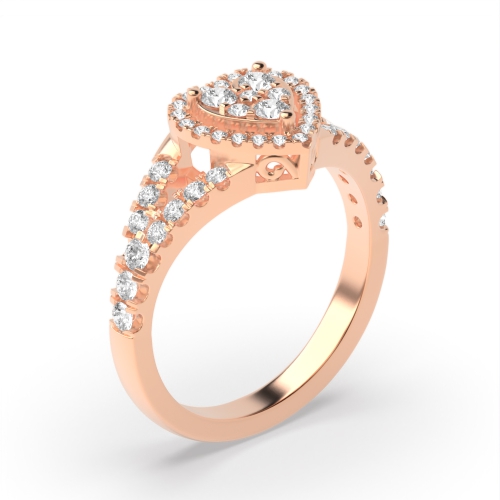 3 Prong Round Rose Gold Whispercrescent Unusual Engagement Rings