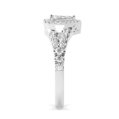 3 Prong Round Whispercrescent Engagement Rings