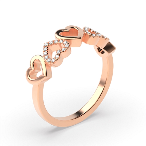 4 Prong Round Rose Gold Ornament Unusual Engagement Rings