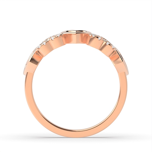 4 Prong Round Rose Gold Ornament Unusual Engagement Rings