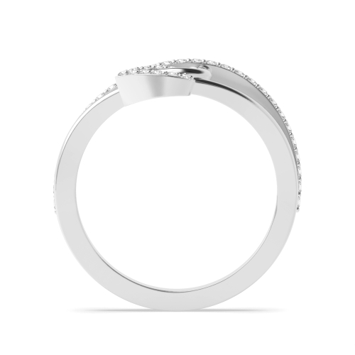 4 Prong Round White Gold Double Unique Eternity Bands Engagement Rings