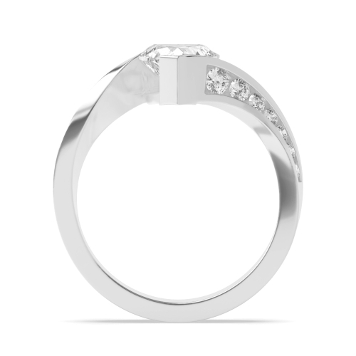 Prong Heart Twilight Side Stone Engagement Ring