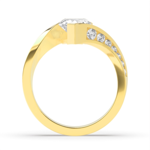 Prong Heart Yellow Gold Twilight Engagement Rings