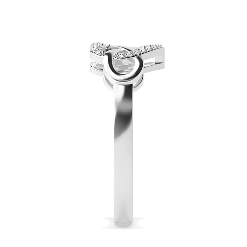 4 Prong Round Side engagemet Moissanite Engagement Rings