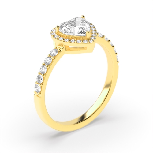 Buy Prong Setting Heart Shape Heart Diamond Ring - Abelini