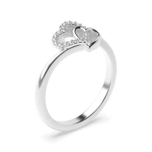 4 Prong Round Heartbeat Twist Moissanite Engagement Rings