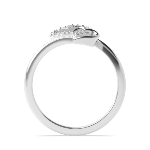 4 Prong Round Heartbeat Twist Moissanite Engagement Rings