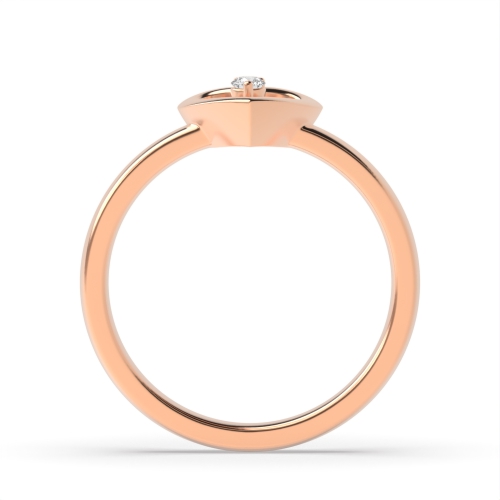 3 Prong Round Rose Gold Lumincircuit Unusual Engagement Rings