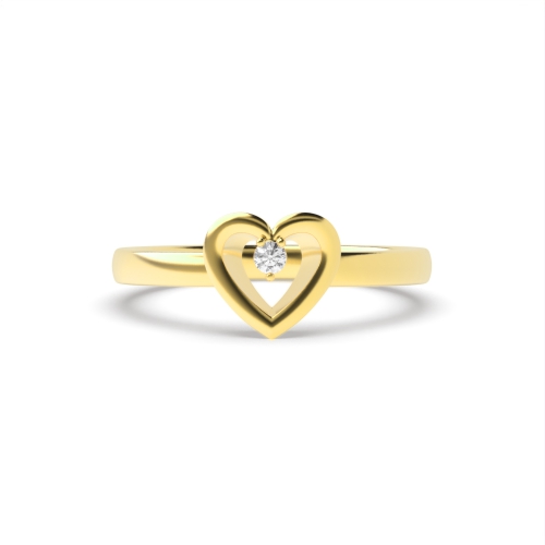 3 Prong Round Yellow Gold Lumincircuit Unique Engagement Rings
