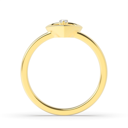 3 Prong Round Yellow Gold Lumincircuit Unique Engagement Rings
