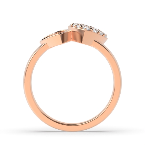 4 Prong Round Rose Gold Initial m Unusual Engagement Rings