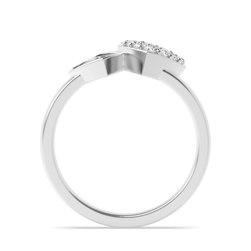 4 Prong Round Initial m Moissanite Engagement Rings