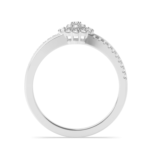 4 Prong Round Lumen Weave Engagement Rings