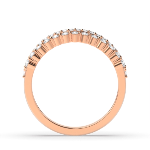 4 Prong Round Rose Gold Celestial Eternity Diamond Rings