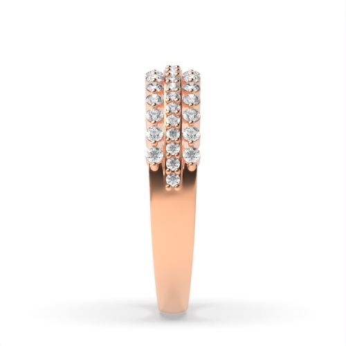 4 Prong Round Rose Gold Celestial Eternity Diamond Rings