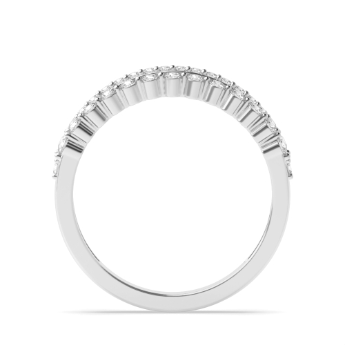 4 Prong Round Celestial Half Eternity Diamond Rings