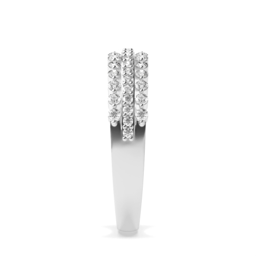 4 Prong Round Celestial Half Eternity Diamond Rings