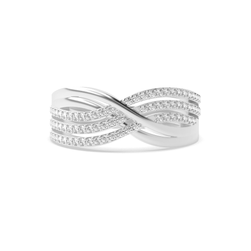 4 Prong Round Unity band Moissanite Eternity Diamond Rings