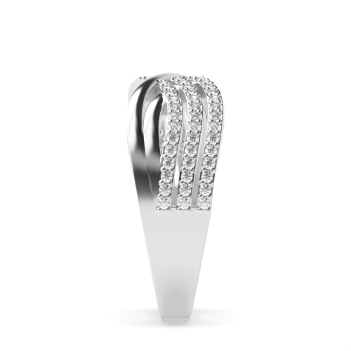 4 Prong Round Unity band Moissanite Eternity Diamond Rings