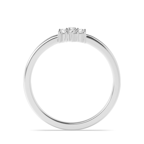 6 Prong Round Flower Moissanite Engagement Rings