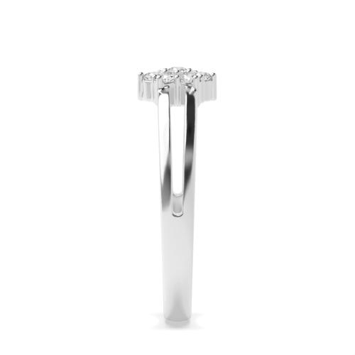 6 Prong Round Flower Moissanite Engagement Rings