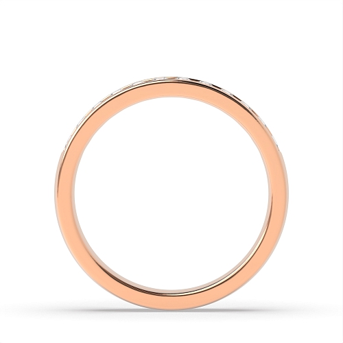 Channel Setting Round Rose Gold Eternalsix Eternity Diamond Rings