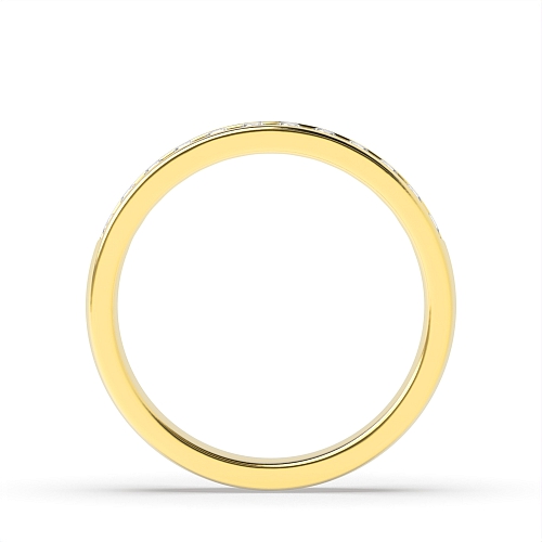 Channel Setting Round Yellow Gold Eternalsix Eternity Diamond Rings