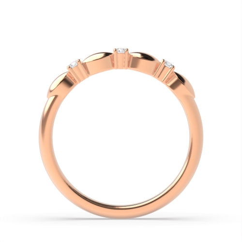4 Prong Round Rose Gold Craftsmanship Eternity Diamond Rings