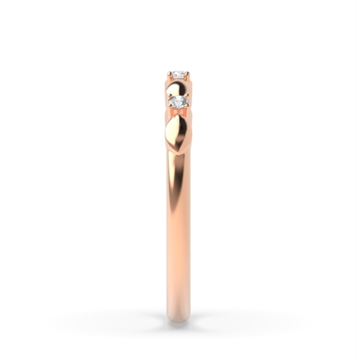 4 Prong Round Rose Gold Craftsmanship Eternity Diamond Rings