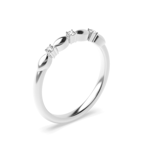 4 Prong Round Craftsmanship Moissanite Eternity Diamond Rings