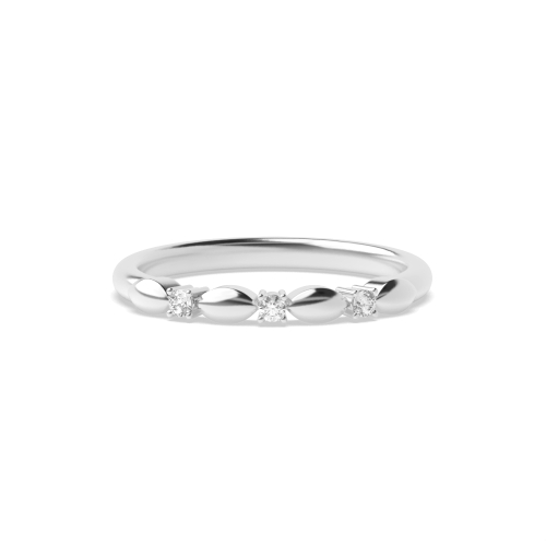 4 Prong Round Craftsmanship Moissanite Eternity Diamond Rings