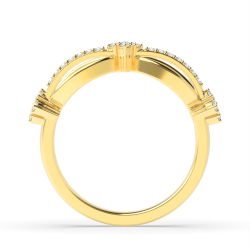 4 Prong Round Yellow Gold Aurora unique Unique Engagement Rings