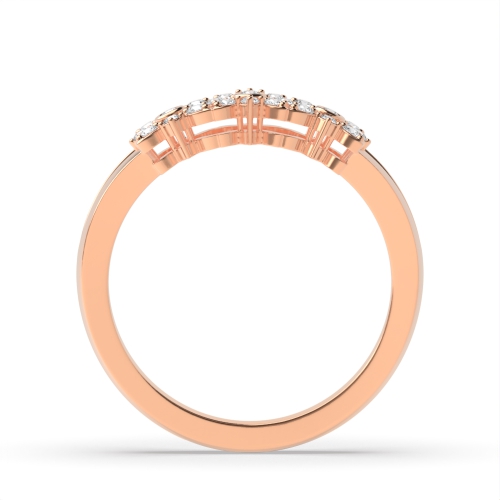 4 Prong Round Rose Gold Angelic Unusual Wedding Engagement Rings