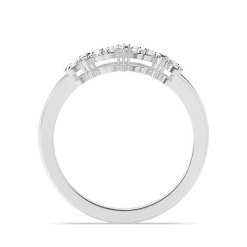 4 Prong Round White Gold Angelic Unique Eternity Bands Engagement Rings