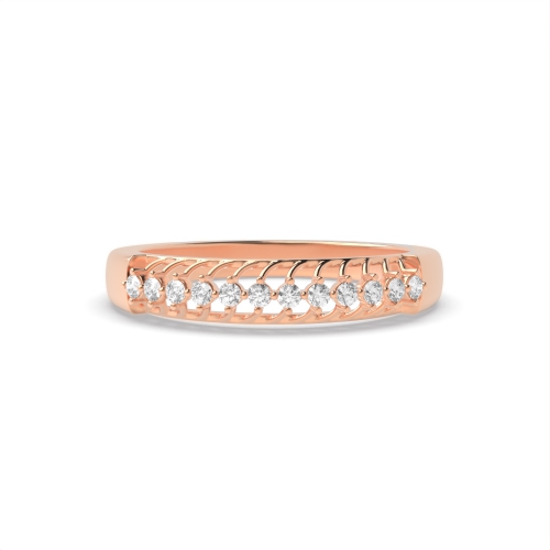 4 Prong Round Rose Gold Fullspectrum Eternity Diamond Rings
